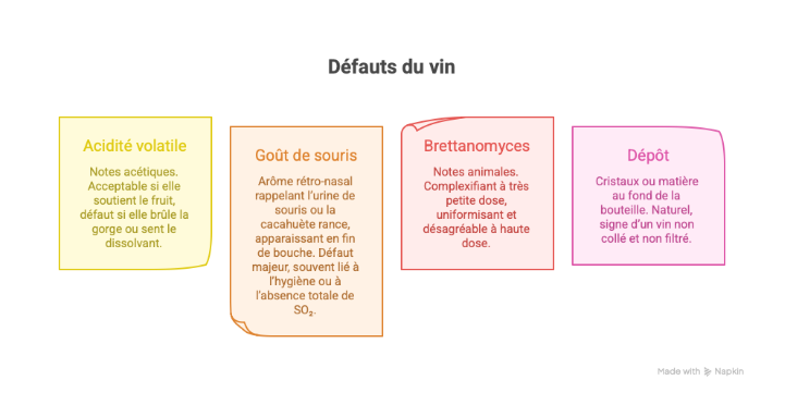 Voici une liste des caractéristiques souvent rencontrées et leur interprétation